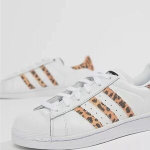 Adidas Originals Superstar Sneakers in Leopard Print